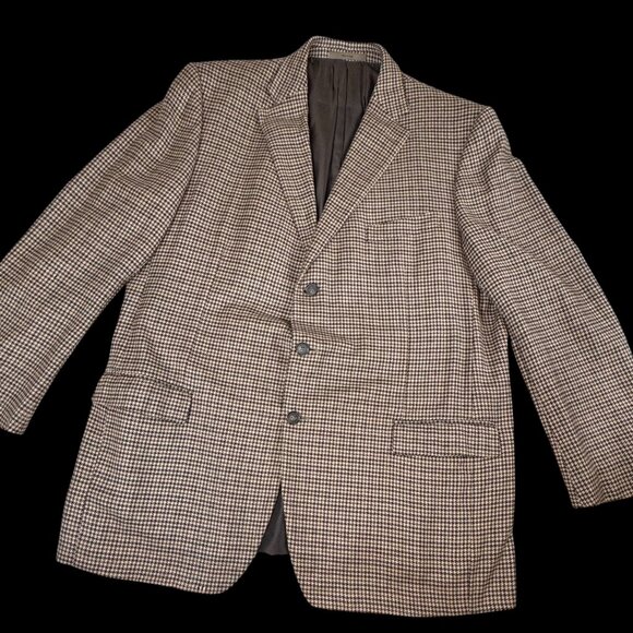 Ermenegildo Zegna Silk Cashmere Houndstooth Blazer 50L Made in Italy - Picture 2 of 11